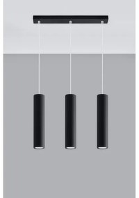 Lustră pe cablu LAGOS 3 3xGU10/40W/230V negru