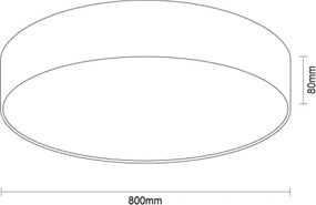 Plafonieră LED 135W, 230V, 3000/4000/6500K, Ø 80 cm, alb