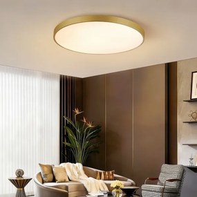 Immax NEO 07311L-LED Dimmabil plafonieră SEMPLICI 96W/230V Ø 80 cm Wi-Fi Tuya auriu + telecomandă