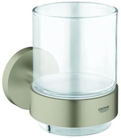 Grohe Essentials Pahar cu suport, nickel mat