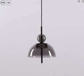 Lustra/Pendul LED design modern decorativ Bangkok 25cm, fumuriu