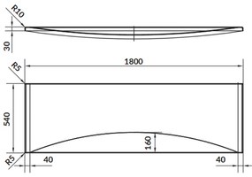 Masca frontala cada 180 cm Cersanit Virgo Zen