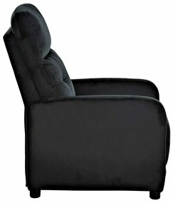 Scaun reclinabil Lennox Velvet, negru