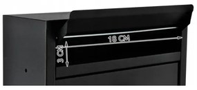 Cutie poștală neagră 21,7x32 cm