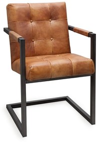 Scaun pentru sufragerie din piele de bivol ✔ model BADSAAL