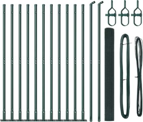 vidaXL Stâlp de gard. Verde 25 x 1,4 m (rulou de 19 x 19 mm)