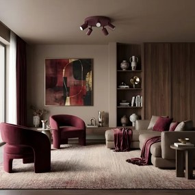 Plafonieră cu 5 spoturi FUN 5xGU10/8W/230V burgundy