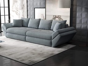 Canapea extensibilă dumonde cu ladă de depozitare si sezut confortabil din spuma high-density, Loana Zoom Gri 300x100 cm