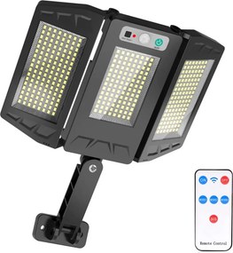 Lampa Tripla Solara de Perete cu Senzor de Miscare
