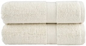 vidaXL Prosoape de baie premium SOLUND, 2 buc., crem, 30x30 cm, 600 g/m²