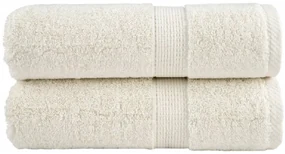 vidaXL Prosoape de baie premium SOLUND, 2 buc., crem, 30x30 cm, 600 g/m²
