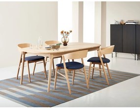 Masă de dining extensibilă din lemn de stejar cu blat suplimentar 106x184 cm Miro – Hammel Furniture