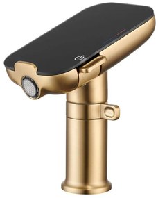 Baterie de baie cu afisaj digital al temperaturii si suport pentru telefon bronz periat, Form Digital Bronz periat