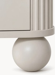 Dulap TV Vesper 4D 187 cm - cașmir / mânere aurii / picioare rotunde
