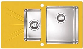 Chiuveta inox Alveus Karat 20 finisaj personalizat 86x50 cm dreapta