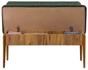 Bancă matlasată VINA 85x110 cm verde/pin atlantic