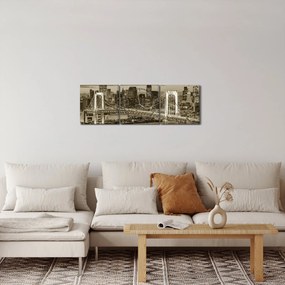 Tablou - Orașul de aur (cu ceas) (90x30 cm)