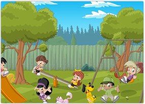 Tablou - Copii la locul de joacă (70x50 cm)