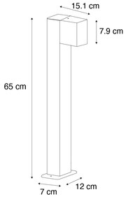 Lampă inteligentă de exterior antracit 65 cm IP44 incl. WiFi GU10 - Baleno
