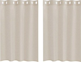 vidaXL Cortină din Voile 2 pcs Nisipiu 140 x 140 cm Poliester