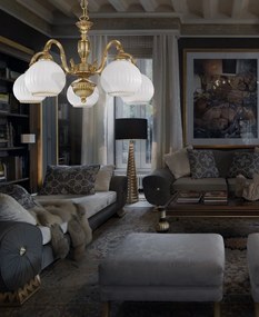 Candelabru din alama cu 5 brate design italian 9300