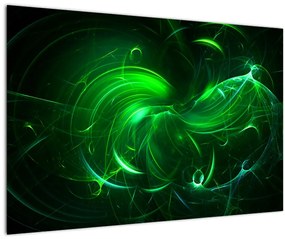 Tablou - abstracție verde (90x60 cm)