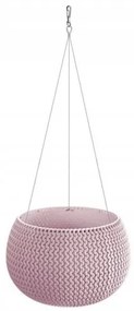 Ghiveci decorativ cu lant, rotund, mov, 23.9x16.1 cm, Splofy Bowl WS 