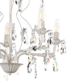 Lustră pe lanț TERESA 5xE14/6W/230V alb ONLI