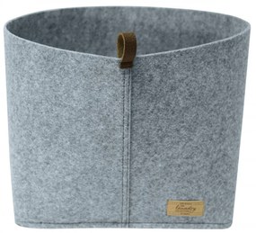 Cos depozitare, Wenko, Feli L, 10.2 L, 30 x 19 x 18 cm, poliester, gri