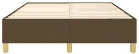 Cadru de pat box spring, maro inchis, 140x200 cm, textil Maro inchis, 35 cm, 140 x 200 cm