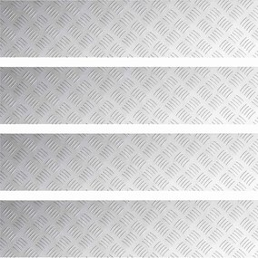 vidaXL Trepte Dreptunghiular 4 pcs Argintiu 90 x 20 cm Aluminiu