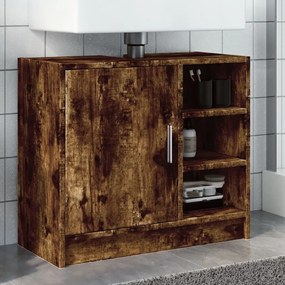 vidaXL Dulap de chiuvetă, stejar fumuriu, 63x29x55 cm, lemn prelucrat