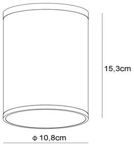 Lucide 27870/01/30 - Plafonieră baie TUBIX 1xE27/24W/230V
