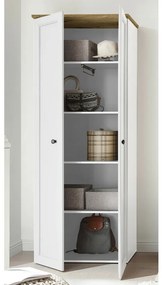 DULAP FIRENZE, 78X38X201 CM, 2 USI, CULOARE ALB, MDF