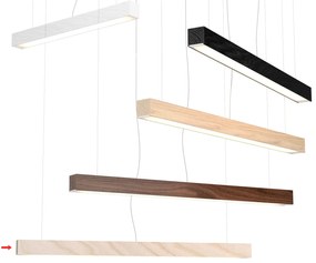 Lampă suspendată LED60, driver încorporat, multe variante - TUNTO Model: 1600 mm frasin alb, ceară-ulei