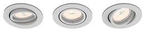 SET 3x plafonieră LED încastrată GYROID 1xGU10/4,6W/230V Philips 50183/87/P0
