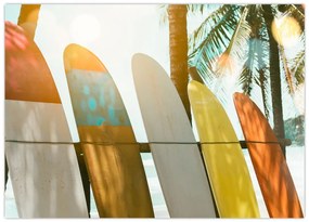 Tablou pe sticlă - Plăci de surf (70x50 cm)