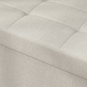 HOMCOM Banc de depozitare pouf de depozitare pliabil bout de lit repose-pieds cu capac capitonat 76L x 38l x 38H cm crem | Aosom Romania