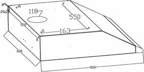 La mâna a doua: Hota Rosberg R51456AB, 190 W, 460 m3/h, 2 motoare, 2 filtre, Negru