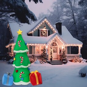 Brad de Crăciun gonflabil cu iluminare LED 180 cm