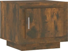 vidaXL Măsuță de cafea, stejar fumuriu, 51x50x45 cm, lemn prelucrat