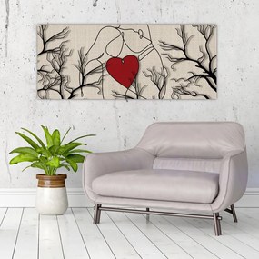 Tablou - Pereche îndrăgostită (120x50 cm)