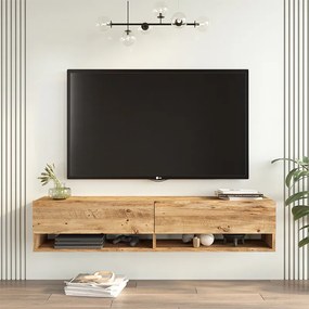 Comoda TV de perete Roscoe color sonoma 140x31.6x29.6cm