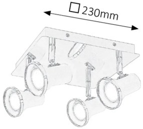 Rabalux 5500 - Spot baie STEVE 4xGU10/4,5W/230V