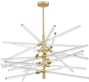 Zuma Line P0599-06A-V7AC - Lustră pe tijă REYKJAVIK 6xG9/42W/230V aurie