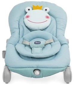 Chicco - Șezlong BALLOON Froggy pentru bebeluși, cu vibrații și melodii, 2xAA + 1xLR20, albastru