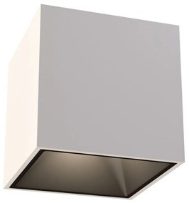 Spot LED aplicat, plafoniera design tehnic Alfa alb 7x7cm, 4000K