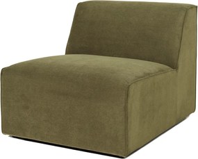 Modul pentru canapea verde din catifea reiată (partea din mijloc) Sting - Scandic