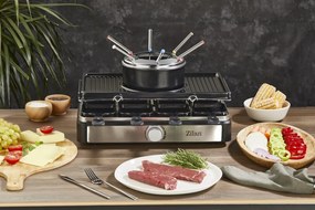 Gratar electric cu fondue Zilan ZLN8856, raclette, putere 1400 W, indicator luminos