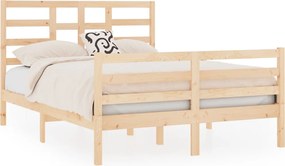 vidaXL Cadru de pat mic dublu, 120x190 cm, lemn masiv